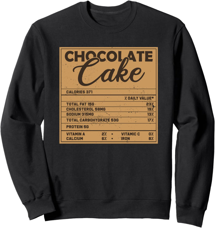 Nährwertangaben für Schokoladenkuchen - Thanksgiving Food Sweatshirt