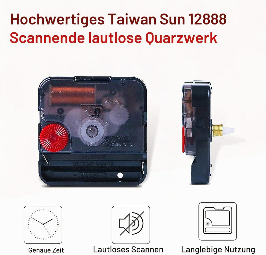 Toudorp 30cm Wanduhr Französisch Retro Blumen Muster Hölzerne Wanduhr Leise Nicht Ticken Batteriebet