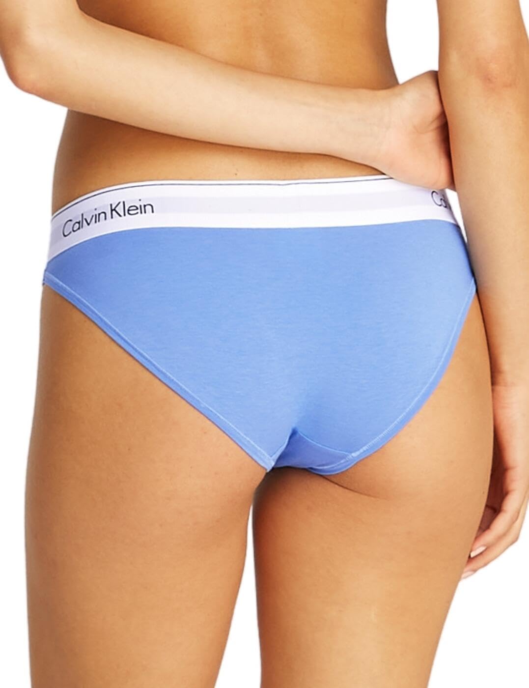 Calvin Klein Damen Bikinihose mit Logobund L Weiss, L Weiß
