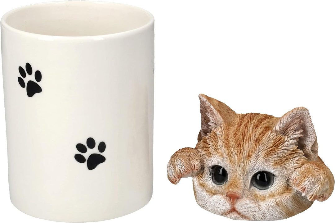 Pacific Giftware Leckerli Dose Tabby Katze - Aufbewahrung für Snacks und Belohnungen - Figur Deko