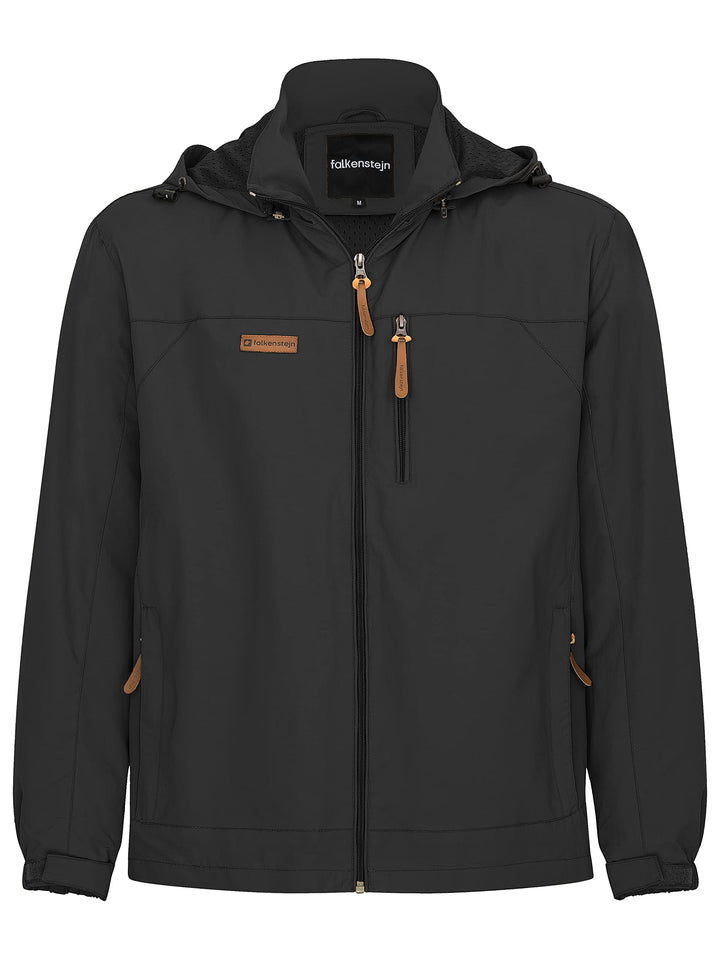 FALKENSTEJN Summer Windbreaker Anorak Windjacke leichte Jacke S Schwarz, S Schwarz