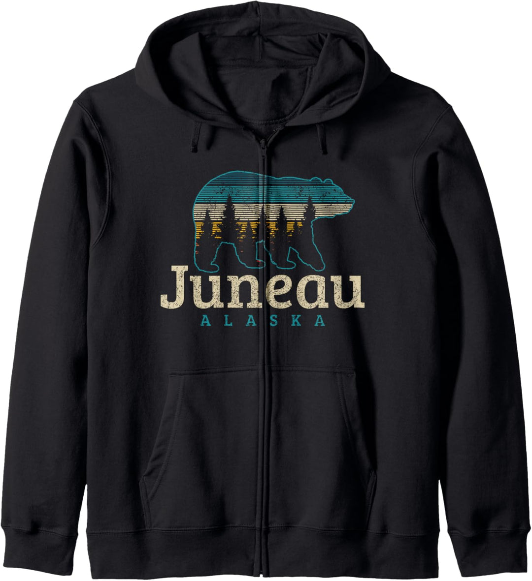 Juneau Alaska Vintage Souvenir Kapuzenjacke