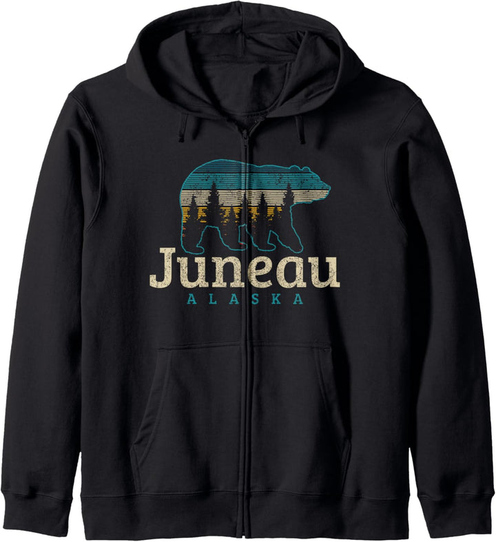 Juneau Alaska Vintage Souvenir Kapuzenjacke
