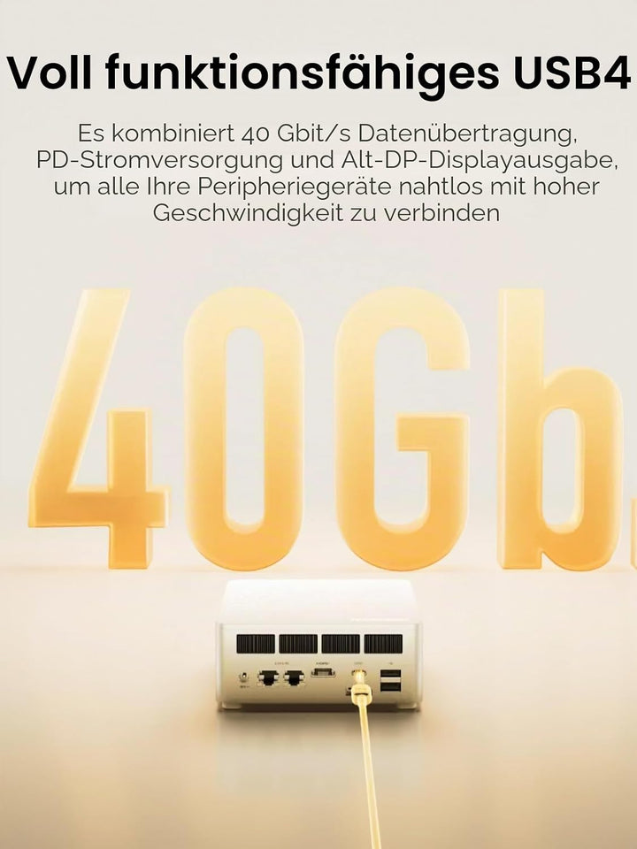 MINIS FORUM M1 Plus Mini-PC, Intel Core i5-12600H (12C/16T, 4,5 GHz), 16 GB DDR5-RAM, 512 GB SSD, Tr