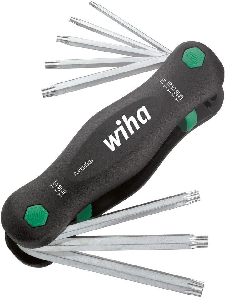 Wiha Multitool PocketStar® TORX 8-tlg., per Tastendruck schneller Zugriff, als Längs- und Quergriff