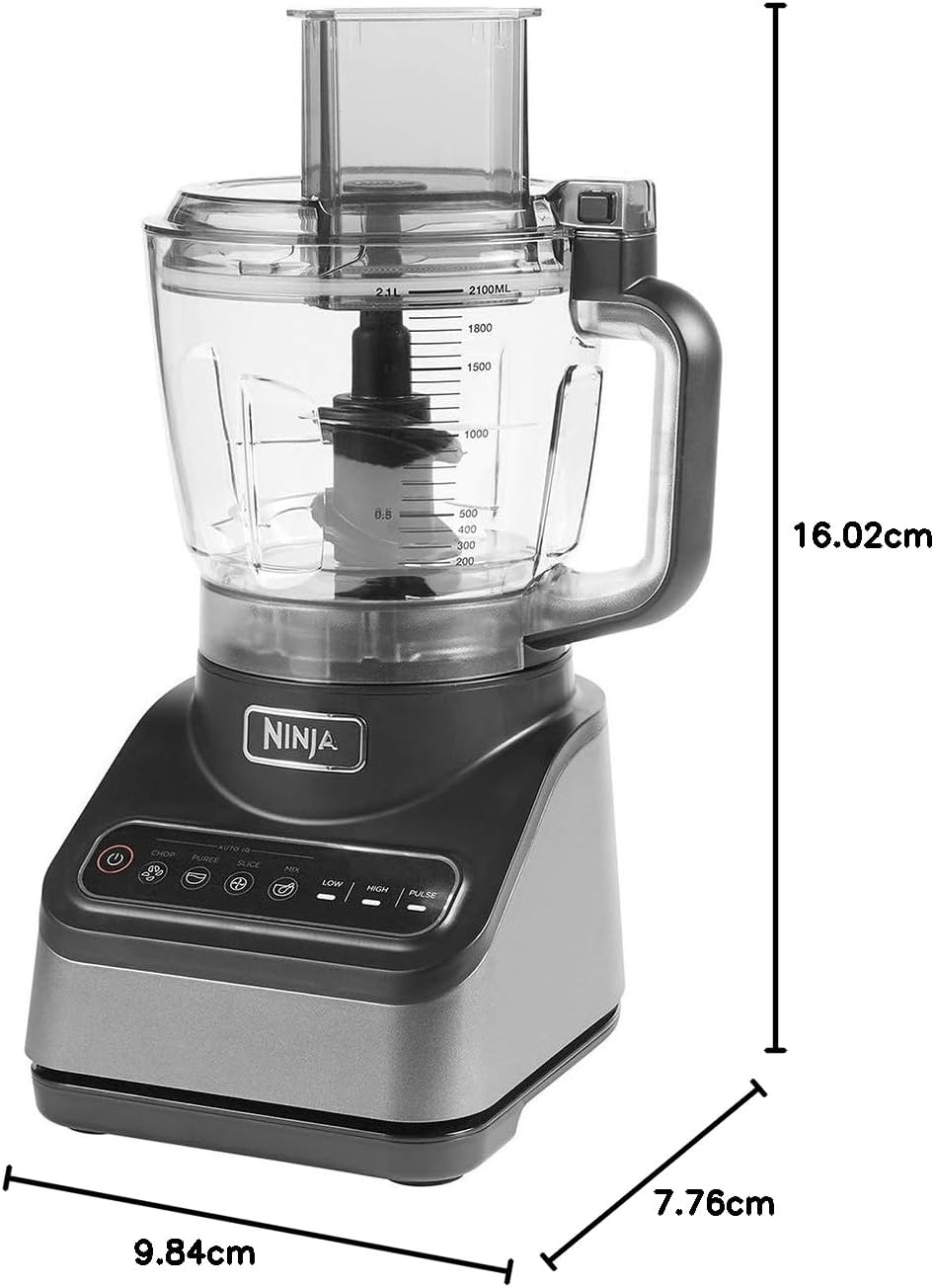 Ninja Küchenmaschine mit Auto-iQ [BN650EU] 850 W, 2,1-l-Behälter,
