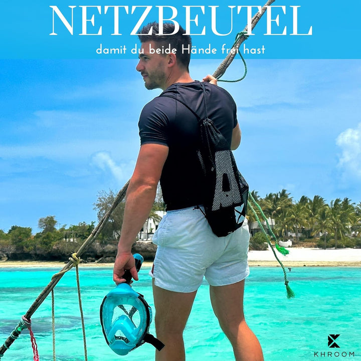 Khroom verstellbare Schnorchelflossen kurz mit Tasche zum umhängen Gr.36-47 Kurzflossen zum Schwimme