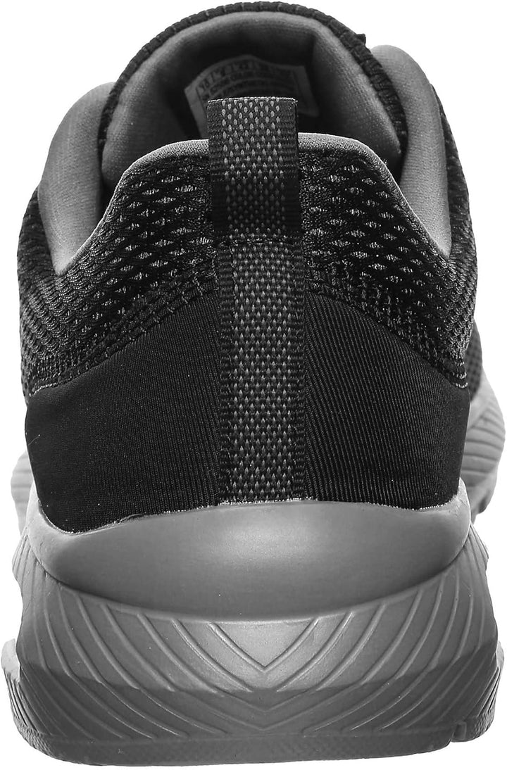 Skechers Herren 52559 Sneaker, Black Mesh Charcoal Trim