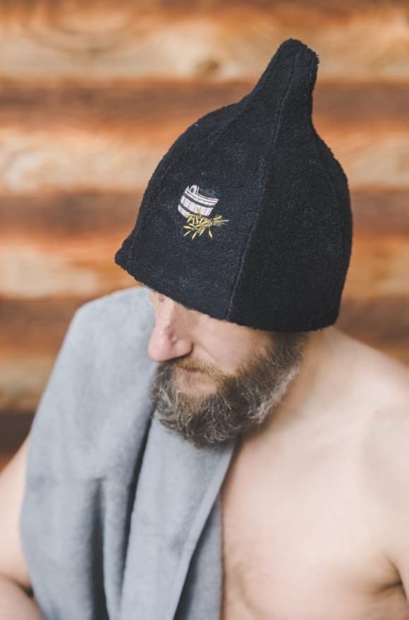 Sotra Saunamütze 100% Baumwolle – Weiche Frottee Sauna Kappe für Damen & Herren – Schutz für Haare &
