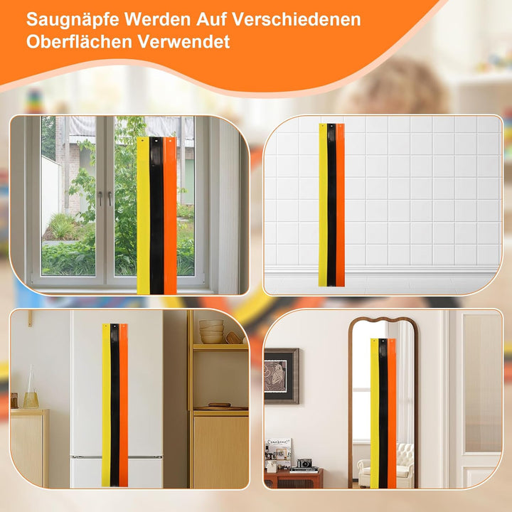 5M Flexible Autorennbahn Kinder, 3-in-1 Rennstrecke mit Rampen, Tragbare Rennbahn Flexibel mit 6 Aut