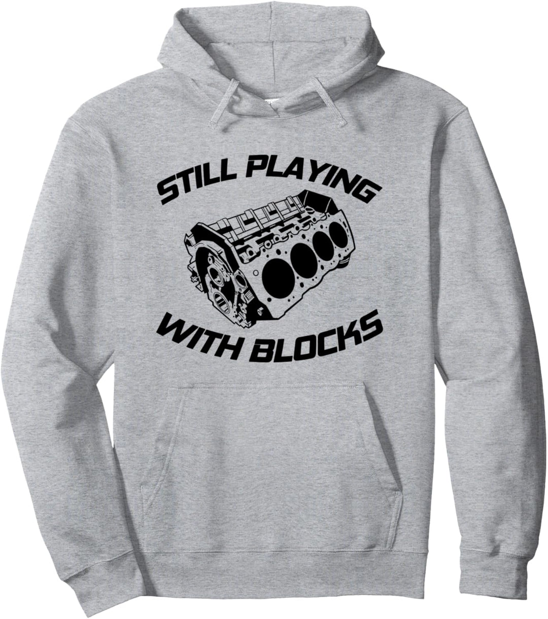 Still Playing With Blocks I US Car V8 Pullover Hoodie