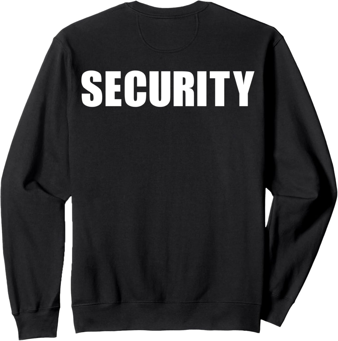 SECURITY Sicherheitsdienst Bekleidung Wachdienst Front Back Sweatshirt
