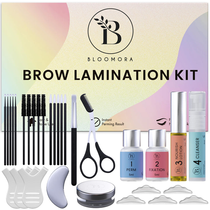 Augenbrauen Lifting Set, Brow Lamination Kit 6–8 Wochen Halt, 15 Anwendungen, DIY Augenbrauen Lamini