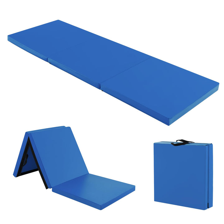 COSTWAY 180 x 60 x 5 cm Weichbodenmatte klappbar, Gymnastikmatte tragbar, Yogamatte wasserabweisend,