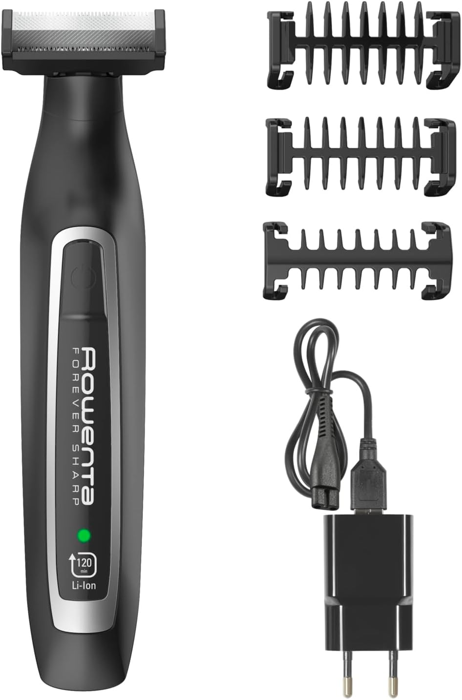 Rowenta Forever Sharp Bartschneider TN6000 | Einstellbare Bartlängen: 1, 3, 5mm | 120 Min. Laufzeit