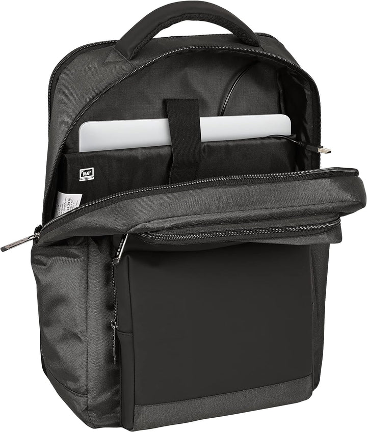 safta Unisex Kinder, 15,6 Zoll und USB Business Grey Rucksack mit 2 Taschen, 31 x 44 x 13 cm, bunt,