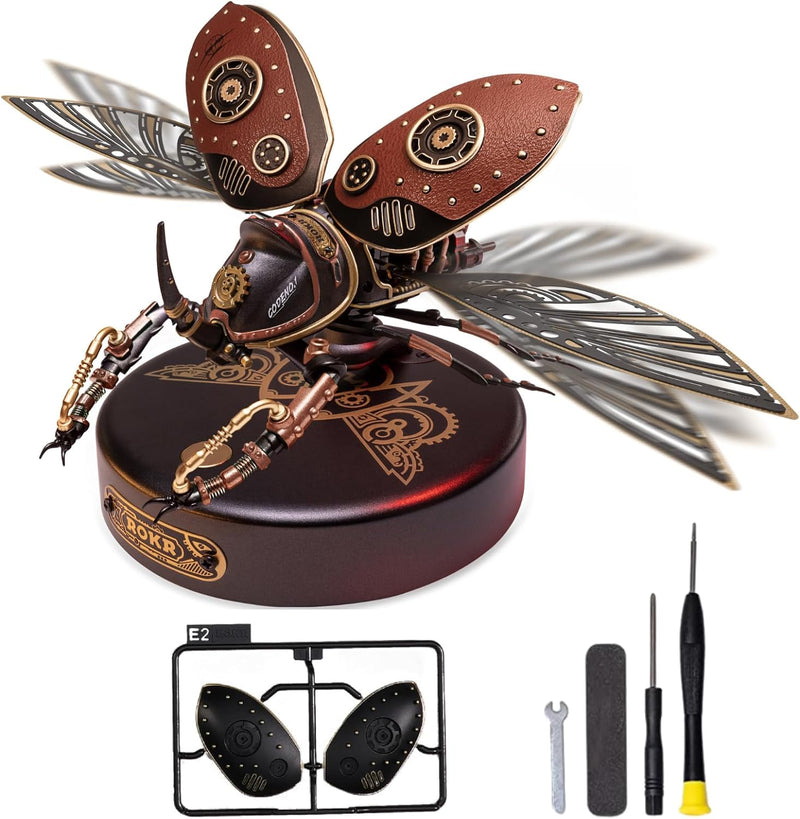 ROKR Käfer Storm Beetle 3D Metall Puzzle Modellbausatz Erwachsen-Steampunk Insekt Figur Sammelbares