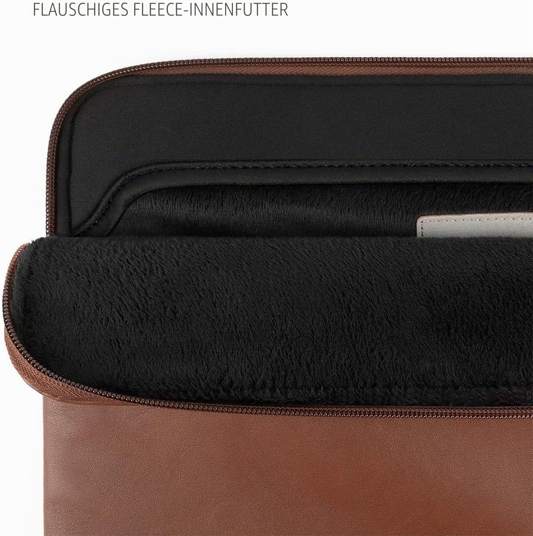 Comfyable Laptophülle aus Leder Kompatibel mit 16 Zoll MacBook Pro M3 M2 Pro/Max 2023 & M1 2021-2019