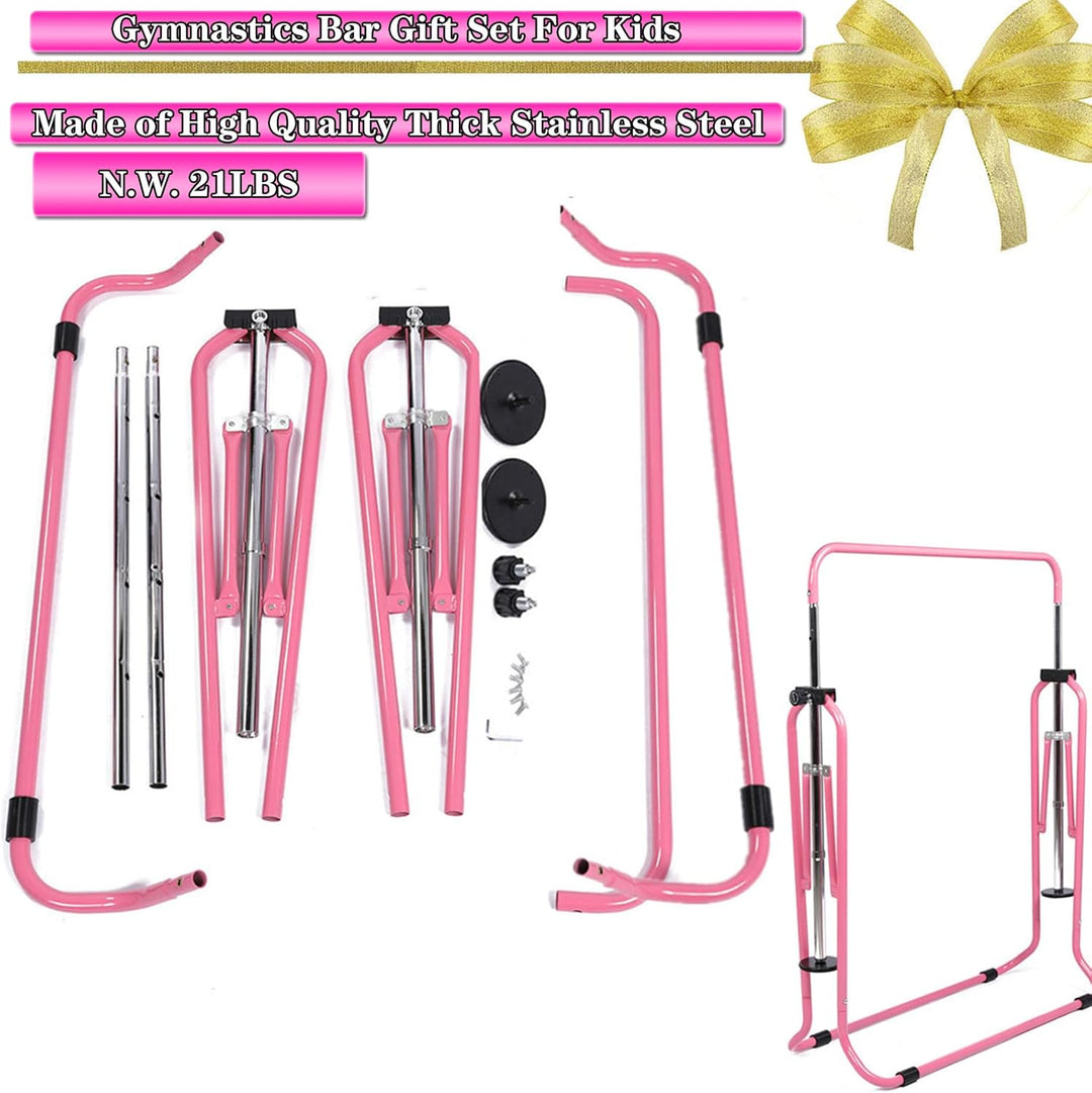FINGER TEN Gymnastik Turnreck Kinder Gymnastics Bar, Horizontale Kip Stange Faltbar Turntrainingsger