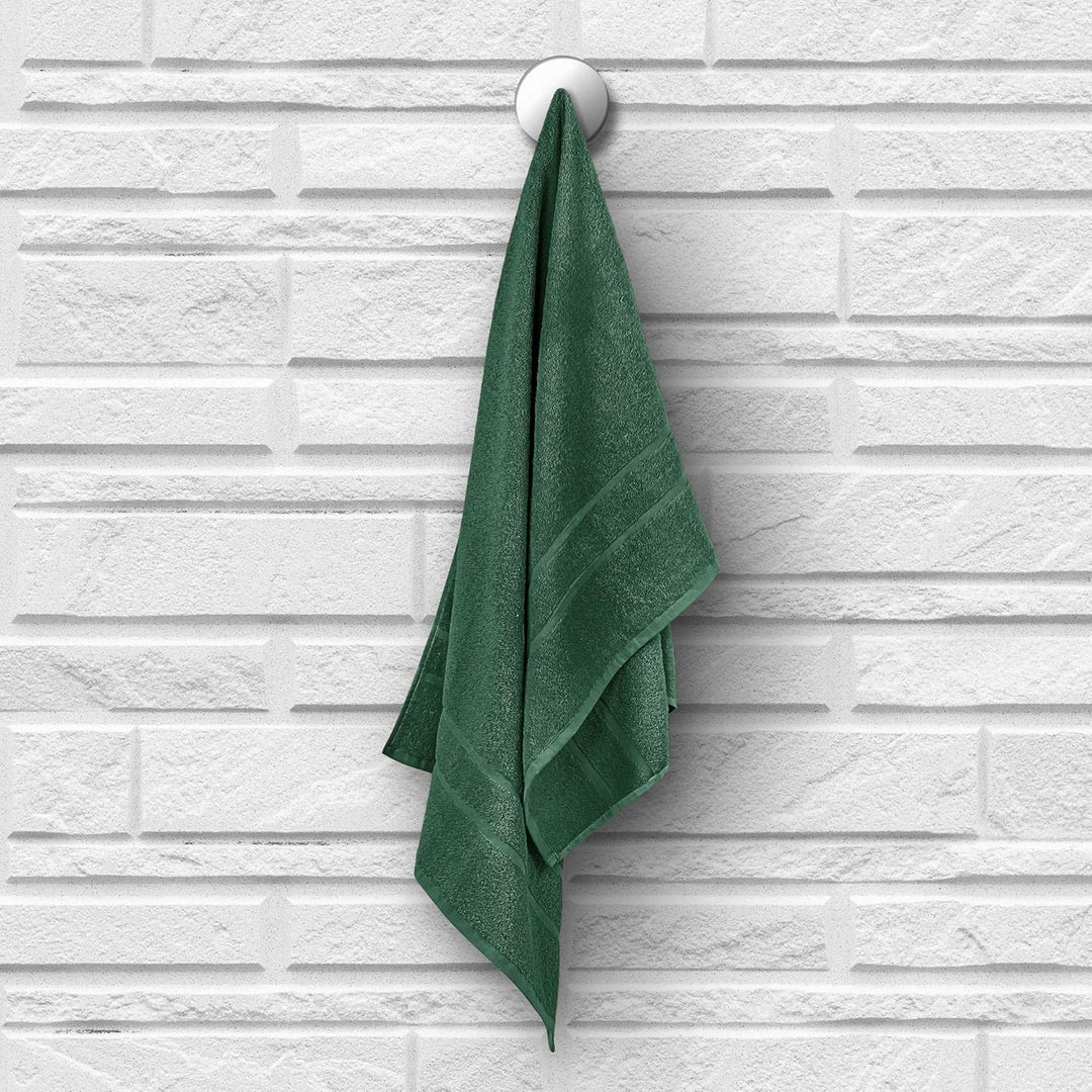 8 Stück Premium Frottee Handtücher 50x100 cm in dunkelgrün von StickandShine in 500g/m² aus 100% Bau