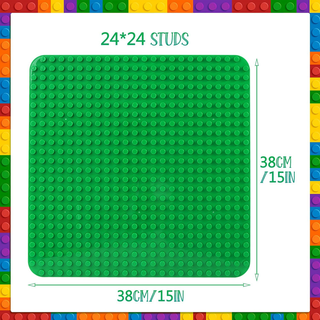 grosse Platte Kompatibel mit Lego Duplo, 38 x 38cm grundplatte, Konstruktionsspielzeug für Mädchen u