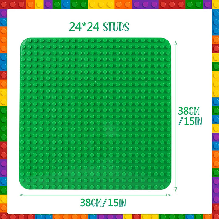 grosse Platte Kompatibel mit Lego Duplo, 38 x 38cm grundplatte, Konstruktionsspielzeug für Mädchen u