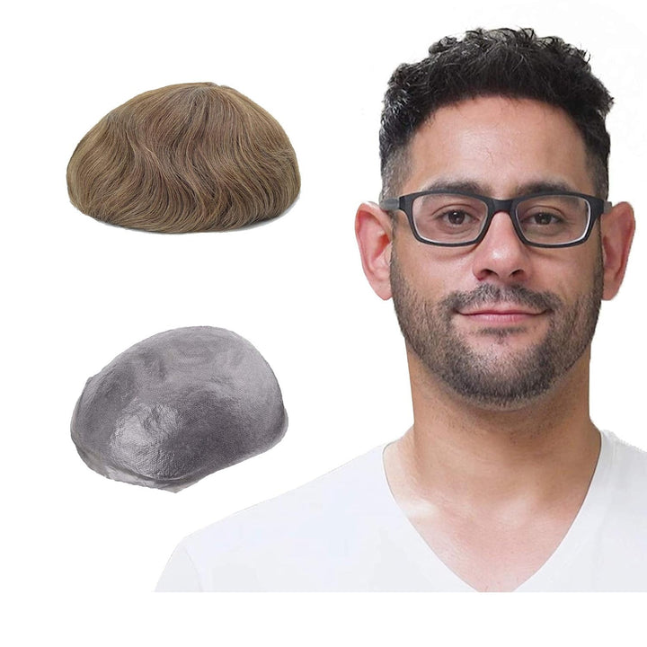 Lordhair Perücke Männer,Realität Toupet,0,06 mm Alle V-Looped Dünnes,Haarfreestyle,Natürlich eng anl