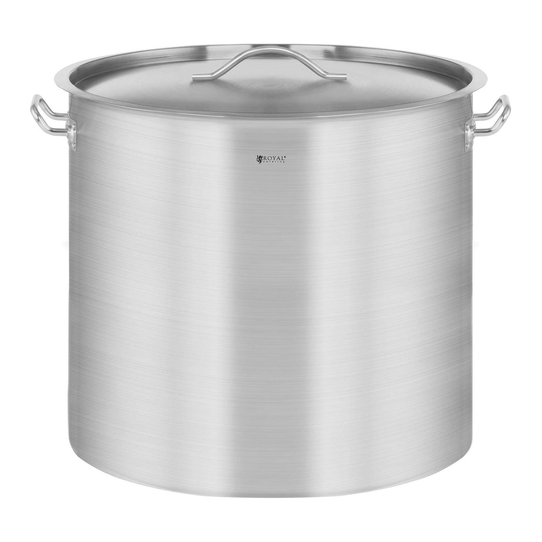 Royal Catering RCST-50E Edelstahltopf mit Deckel Edelstahlkochtopf Kochtopf Induktion (48 Liter, Bod