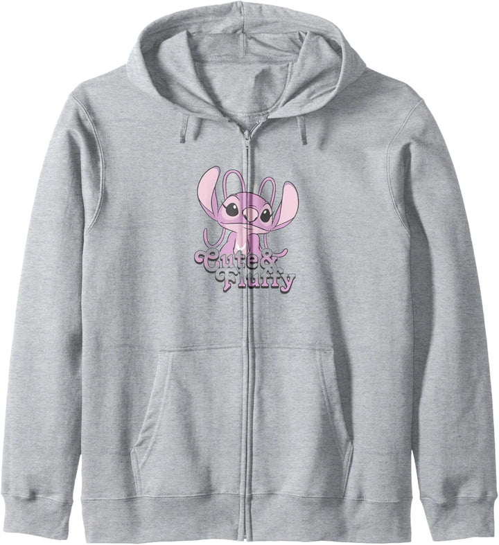 Disney Lilo & Stitch Valentinstag Angel Cute & Fluffy Kapuzenjacke