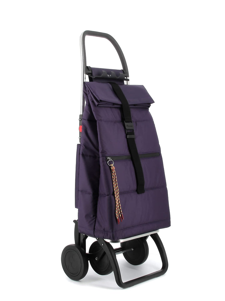 Klappbarer Einkaufstrolley Rolser Big Polar 4 Räder - Violett 4 Räder Zusammenklappbar Violett, 4 Rä