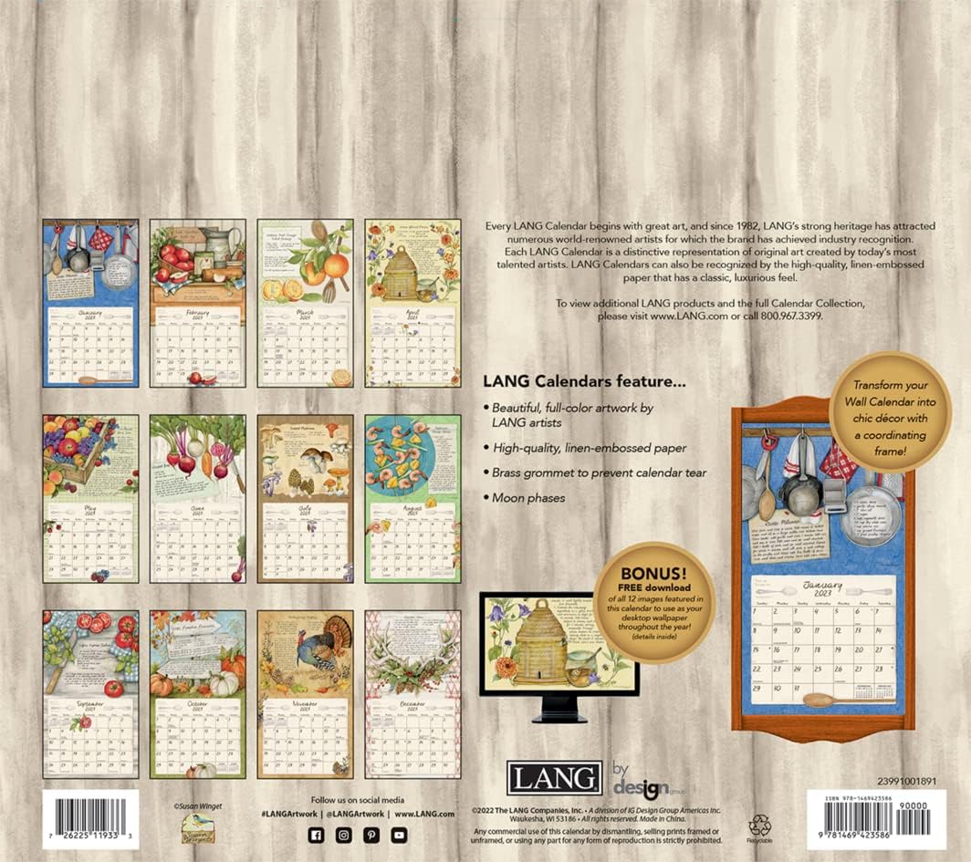 LANG American Kitchen Wandkalender 2023, American Kitchen