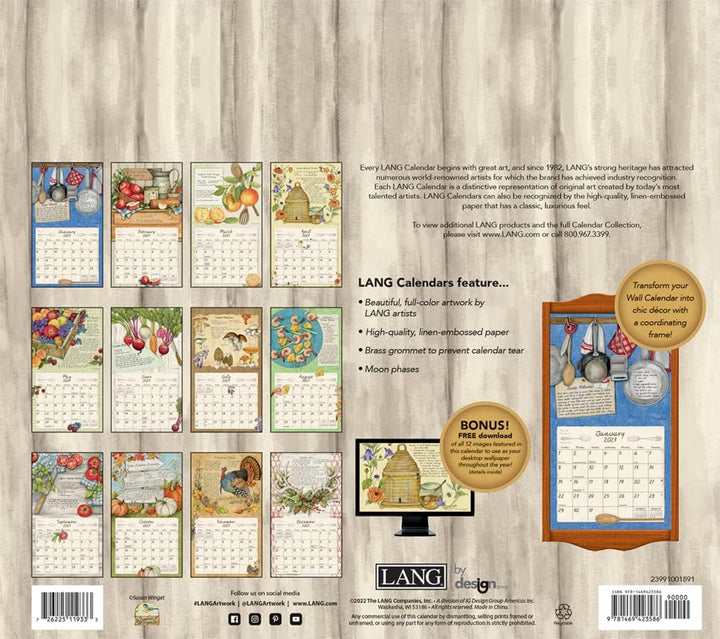 LANG American Kitchen Wandkalender 2023, American Kitchen