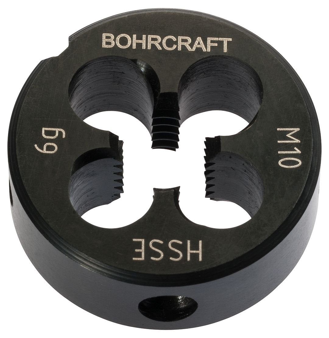 Bohrcraft 42101101000, Gewindeschneideisen M10 HSS-Co , für Stahl, Edelstahl,NE-Metalle, Schneideise