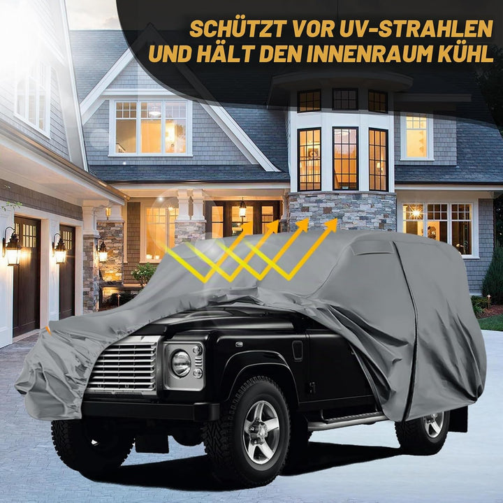 Autoabdeckung Wasserdicht für Land Rover Defender 110 1990-2016, Vollgarage Autoplane Auto Abdeckpla