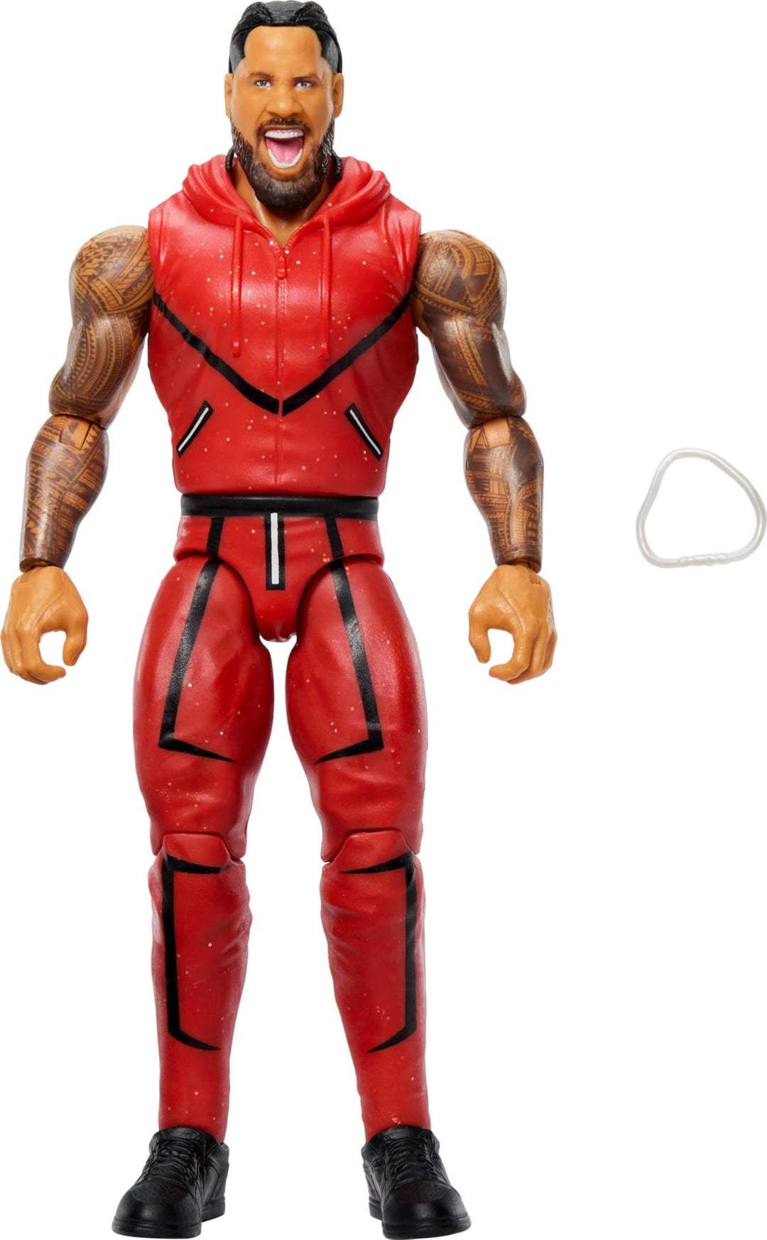 Mattel WWE Jimmy USO Actionfigur, Hauptkampf-Serie #161, ca. 15 cm grosse Superstar-Sammelfigur mit