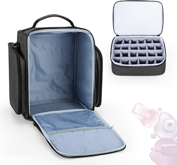 BAFASO Nagellack Aufbewahrung Tasche, Nagellack Organizer für 72 Flaschen(bis zu 15 ML), Gross Nagel