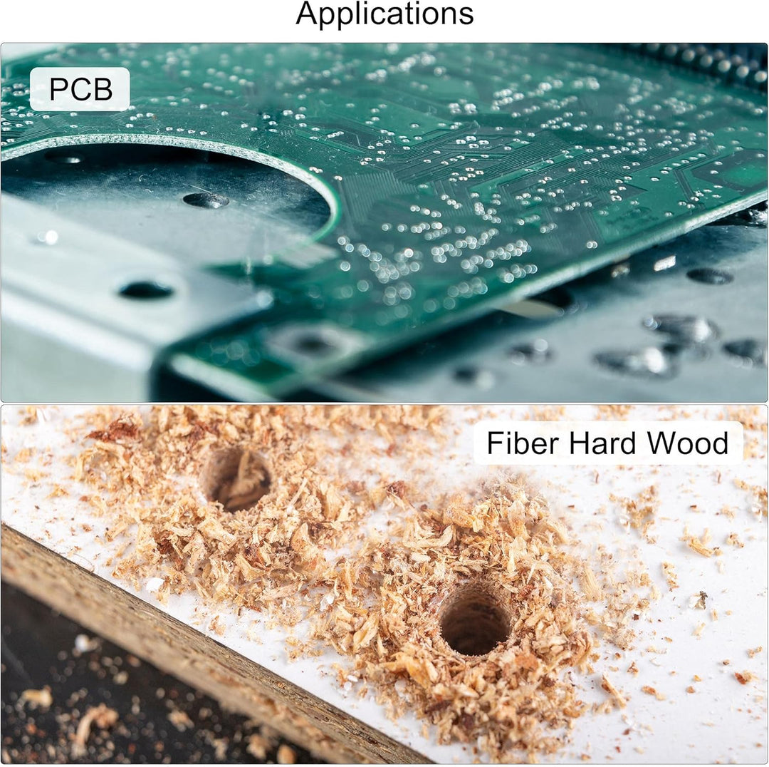 sourcing map 10 Stücke 0,7mm Hartmetall Schaftfräser Gravur Fräser für PCB Maschine, 1/8 "schaft 0.7