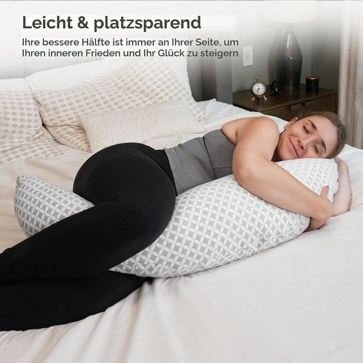 DancesCat Vielseitig Seitenschläferkissen&amp;Schwangerschaftskissen | 2-in-1 Stillkissen mit waschbarem