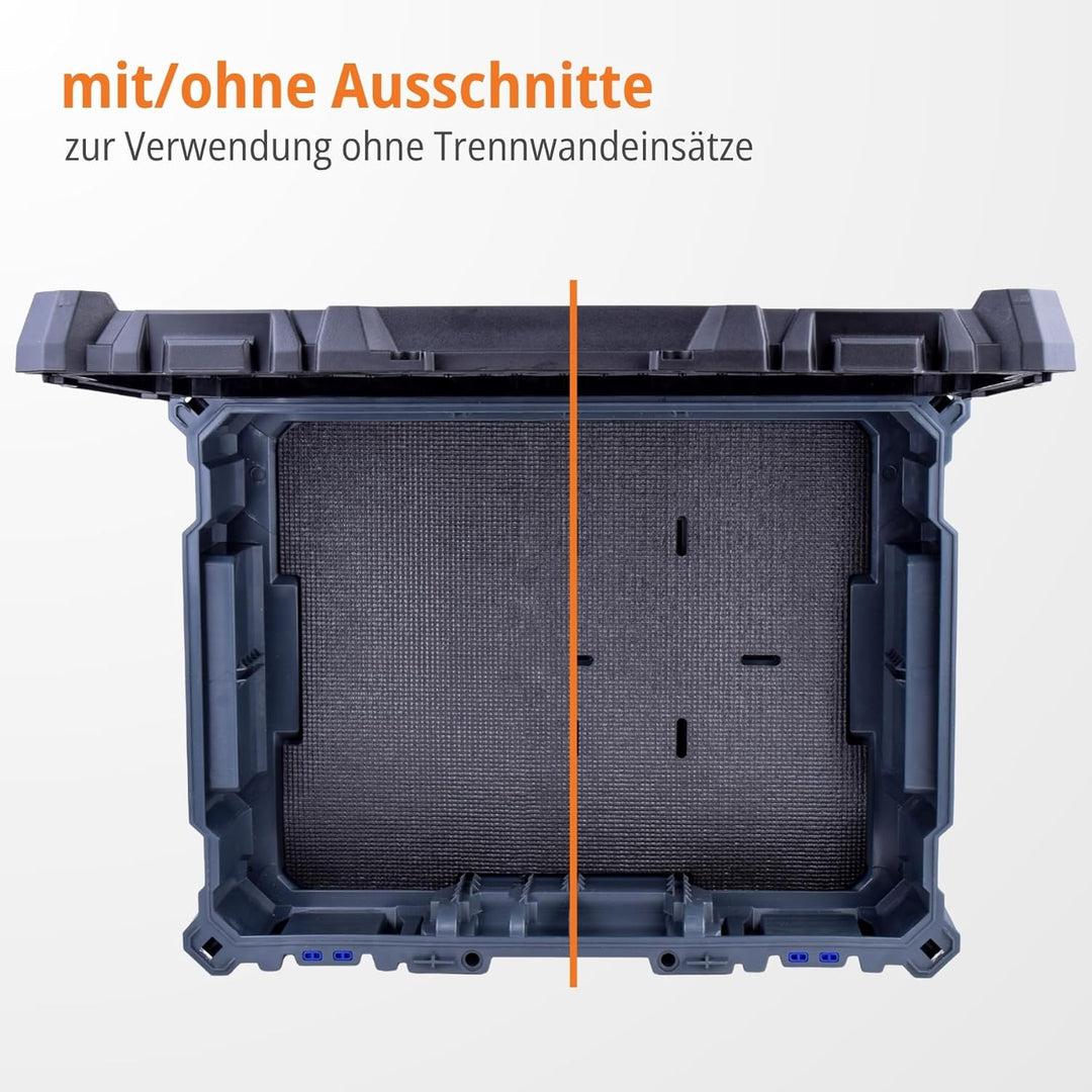 WFix Antirutschmatte für L-BOXX Contractor - 2er Set - passgenau, schwarz, hochwertiger gummierter S