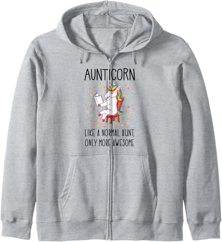 Aunticorn Like A Normal Aunt Only More Awesome Aunty Unicorn Kapuzenjacke