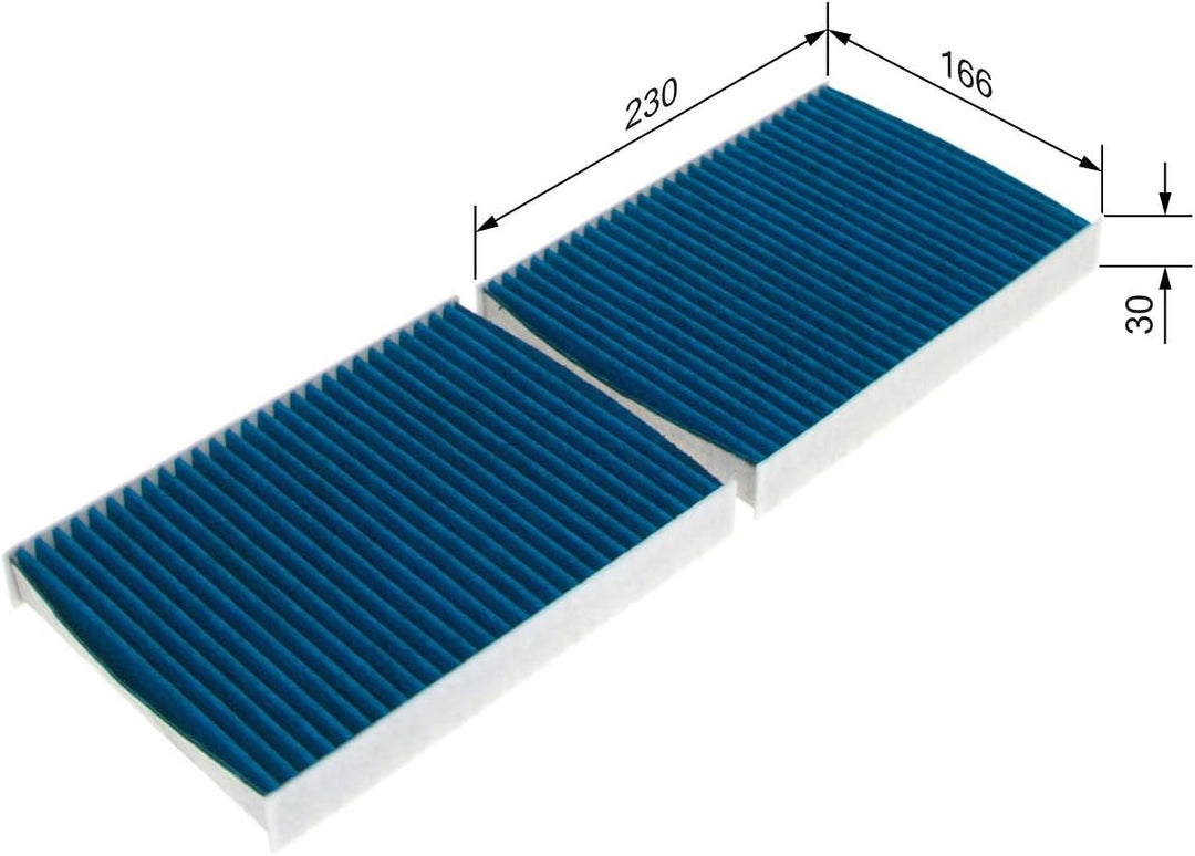 Bosch A8571 - Innenraumfilter FILTER+pro antibakteriell, wirksam gegen übel riechende Gase, Viren, S
