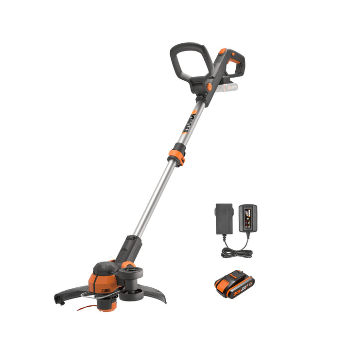 WORX WG163E.1 20V Akku-Rasentrimmer – Inkl. Li-Ion Akku, Ladestation, Spule, Sicherheitsschutz und