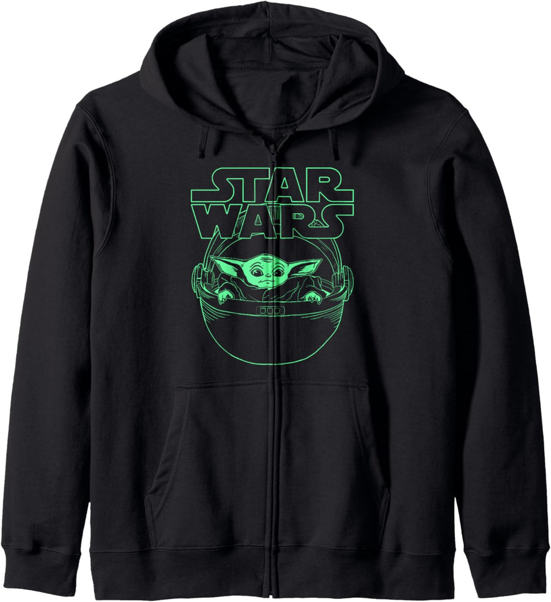 Star Wars The Mandalorian The Child Neon Line Art Kapuzenjacke
