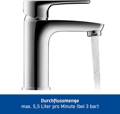 Duravit B11010 B.1 Einhebel-Waschtischmischer, Chrom mit Zugstangen-Ablaufgarnitur