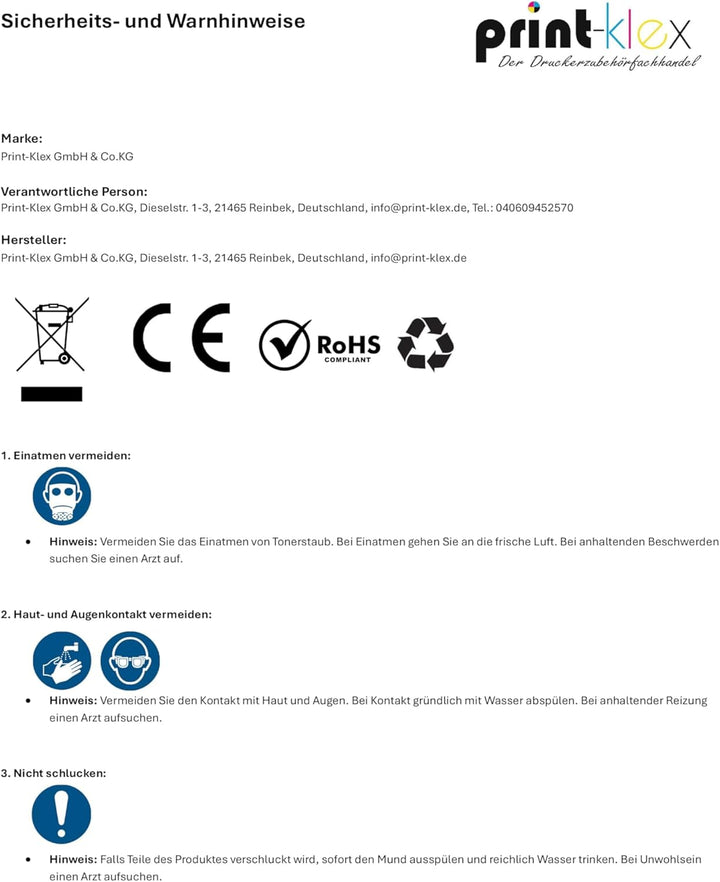 4X Print-Klex Tonerkartuschen kompatibel für Lexmark CX317 CX317dn CX417de CX517de 71B20K0 71B20C0 7