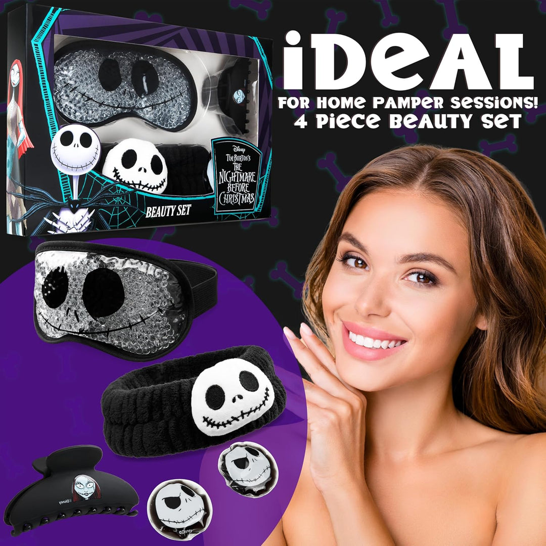 Disney The Nightmare Before Christmas Beauty Set für Damen mit kühlende Augenmaske & Haar-Accessoire