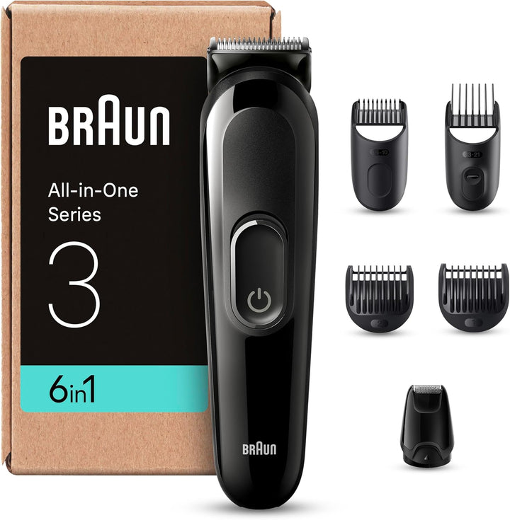 Braun Series 3 All-In-One Bartpflege Bodygroomer Set, Trimmer/Haarschneider Herren, Haarschneidemasc