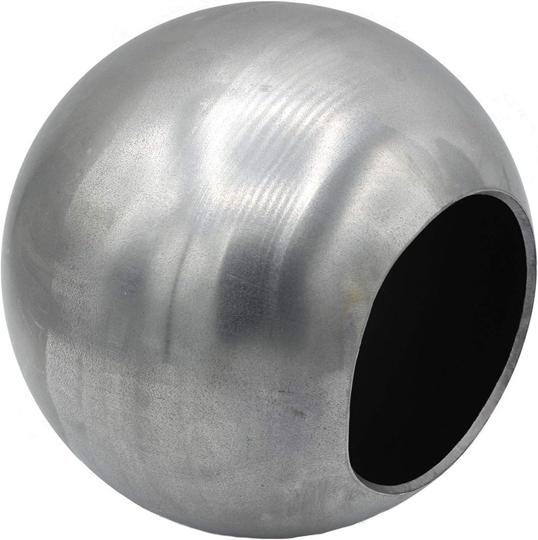Eisen Hohlkugel Ø 150mm, mit Loch Ø 83mm, blanke Stahlkugel z.B. für Zaun, Geländer, Gartentor UVM.