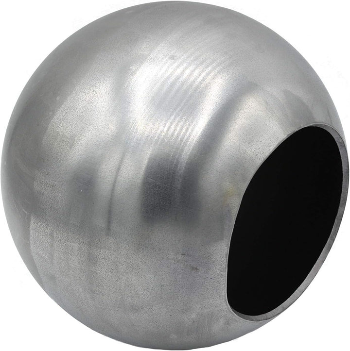 Eisen Hohlkugel Ø 150mm, mit Loch Ø 83mm, blanke Stahlkugel z.B. für Zaun, Geländer, Gartentor UVM.