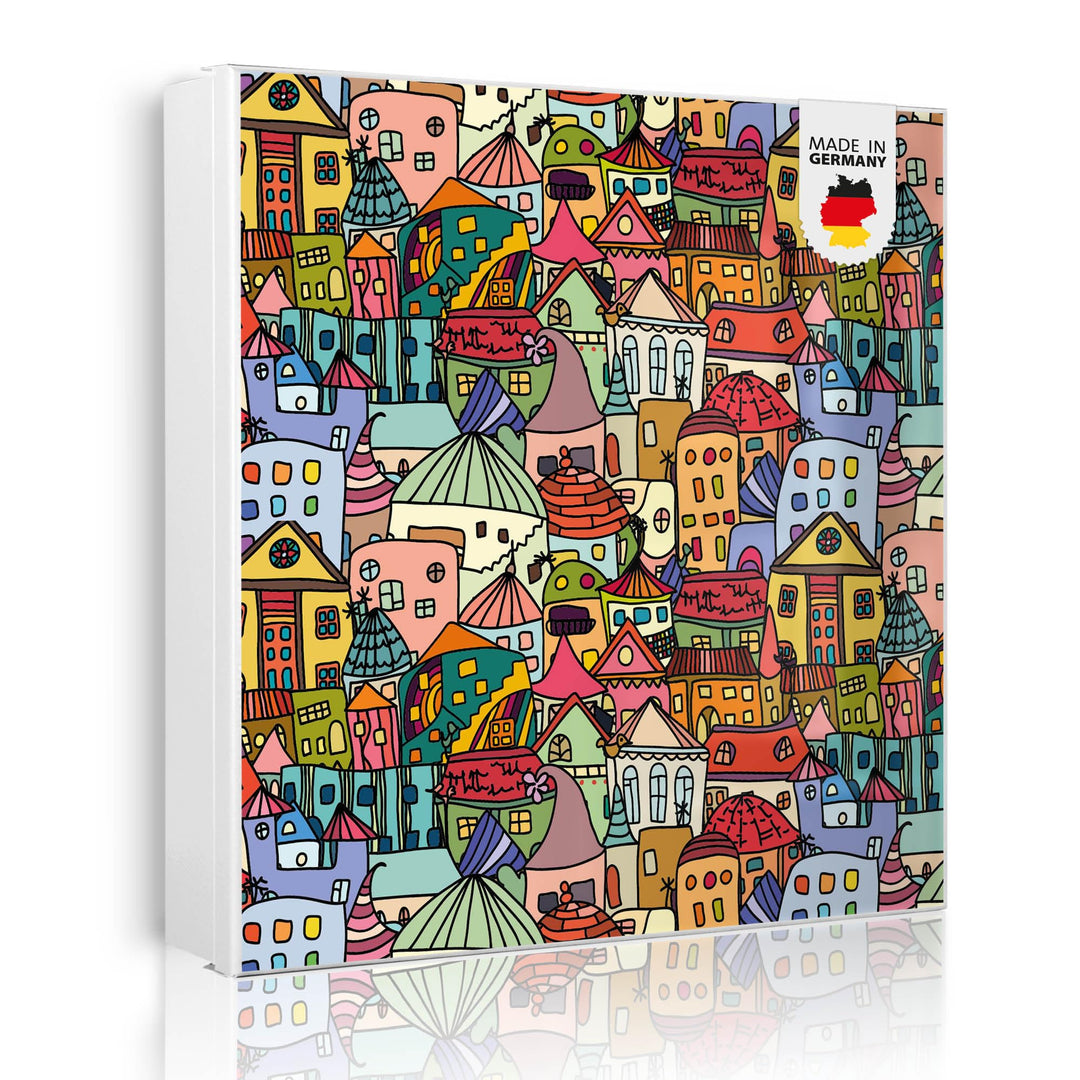 banjado Grosser Schlüsselkasten Metall - Schlüsselbox 30x30cm mit 32 Haken - Schlüsselkasten modern